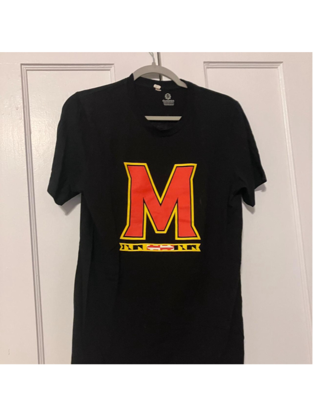 University of Maryland Terrapins "M" Logo Black College T-Shirt (Medium)